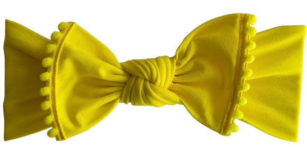 * LIMITED EDITION * Pom Pom Pippa Bow- Sunshine Yellow