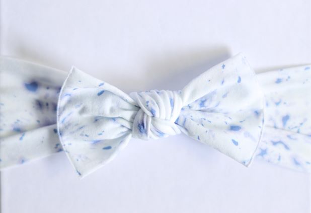 Blue Tie Dye Pippa Bow
