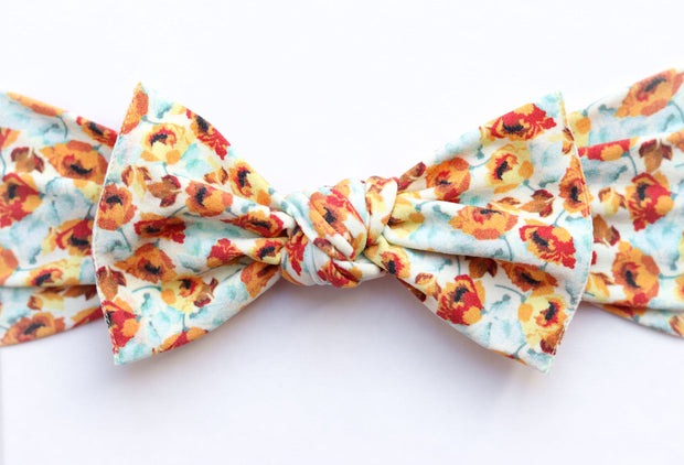 Golden Floral Pippa Bow