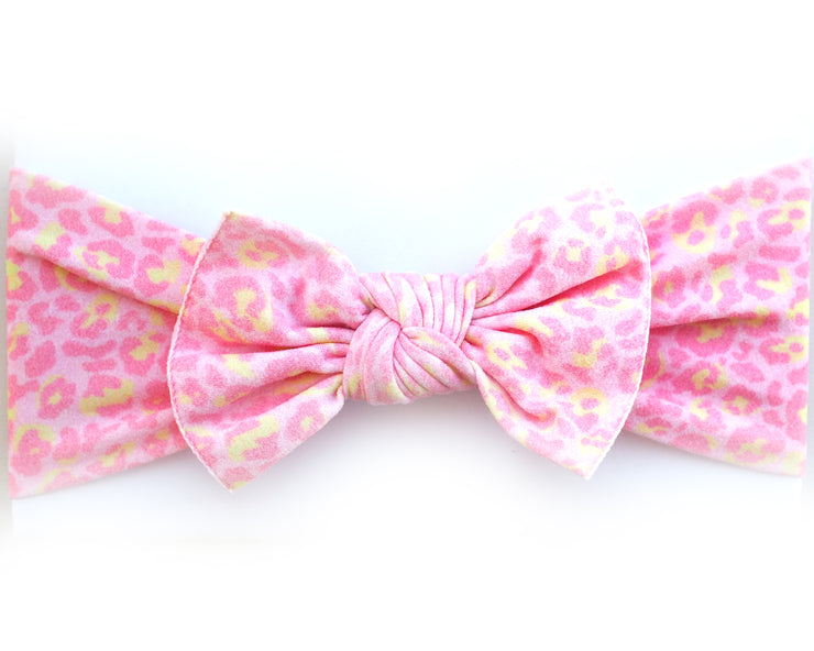 Pink Leopard Pippa Bow